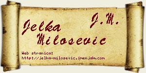 Jelka Milošević vizit kartica